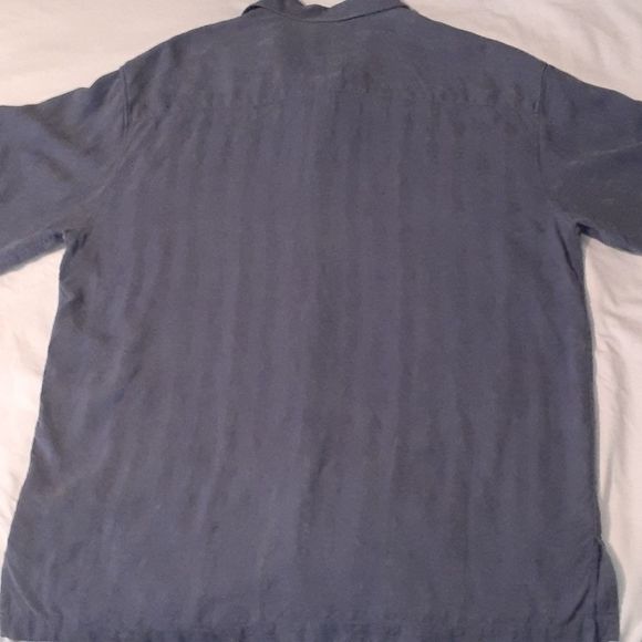 Harley-Davidson Silk Button Up Bowling Shirt‎ Blue - Picture 5 of 6